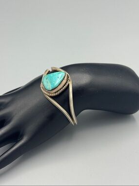 Turquoise Teardrop  Cuff Bracelet